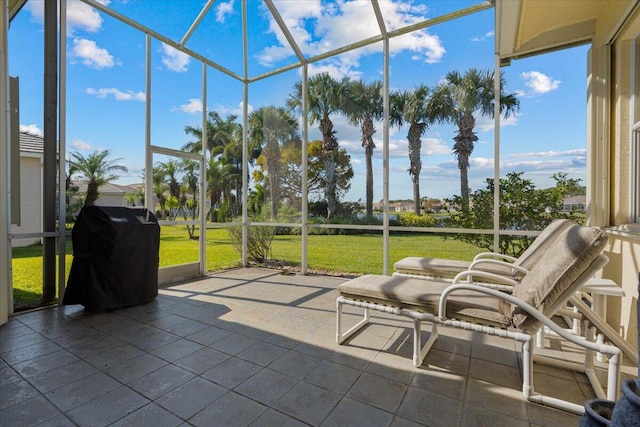 view of sunroom