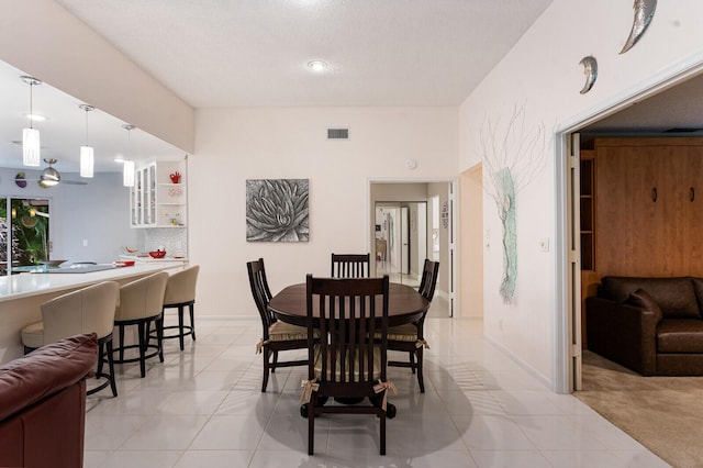 view of tiled dining room