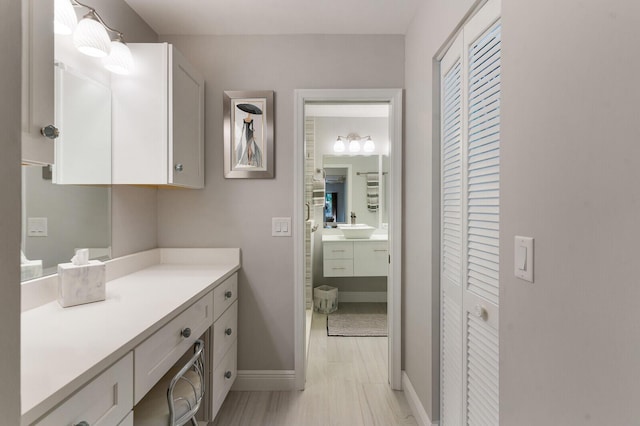 bathroom with vanity