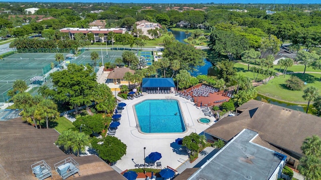 birds eye view of property