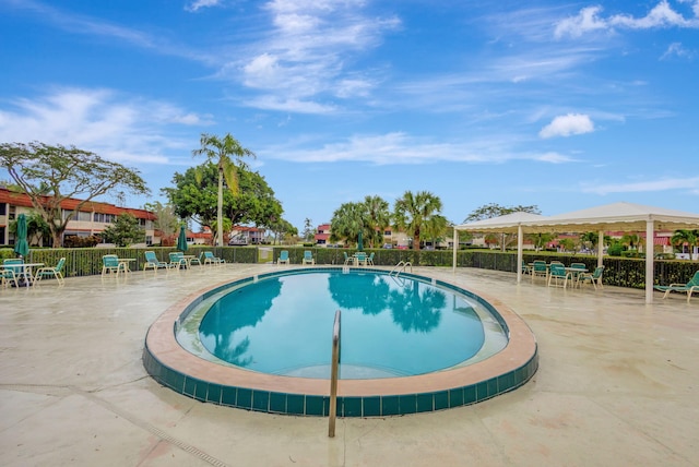 view of pool with a patio