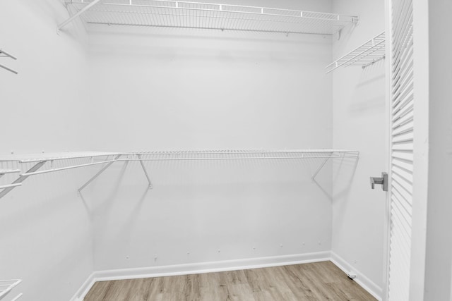 walk in closet featuring hardwood / wood-style floors