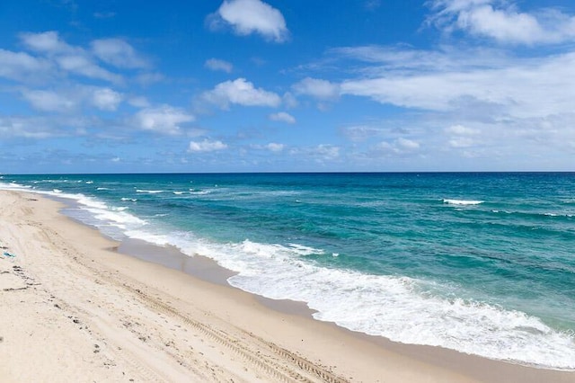 water view with a view of the beach