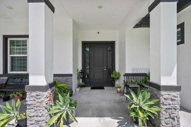 view of doorway to property