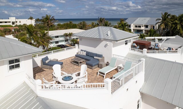 property view of water with a view of the beach