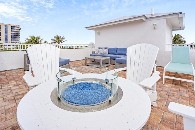 view of patio / terrace featuring an outdoor hangout area