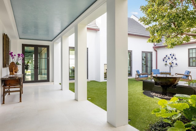 view of patio with french doors