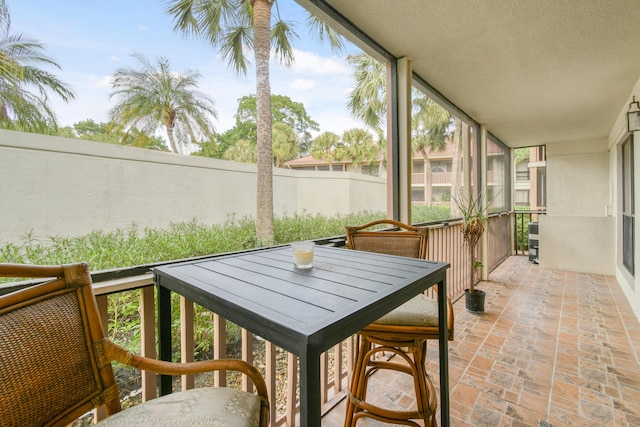 view of sunroom / solarium