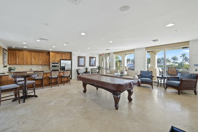 3016 Waterside Cir, Boynton Beach, FL 33435 - recreation room featuring pool table and recessed lighting