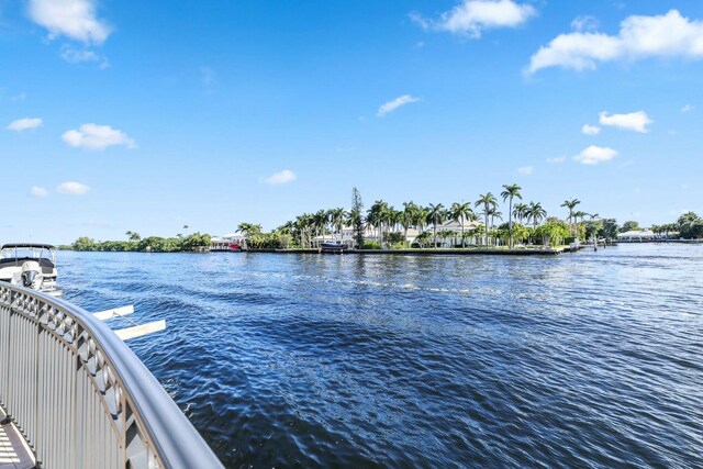 3016 Waterside Cir, Boynton Beach, FL 33435 - balcony featuring a water view and ceiling fan