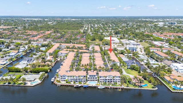 3016 Waterside Cir, Boynton Beach, FL 33435 - aerial view of property's location with nearby suburban area and a nearby body of water