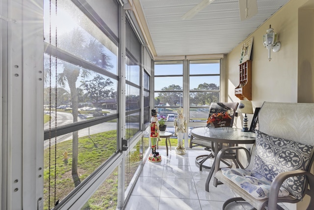 view of sunroom