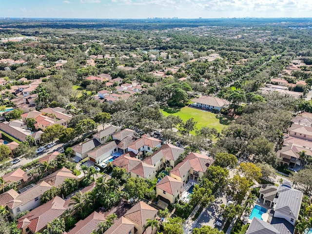 bird's eye view featuring a residential view