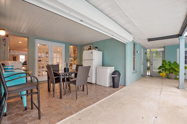 interior space featuring french doors