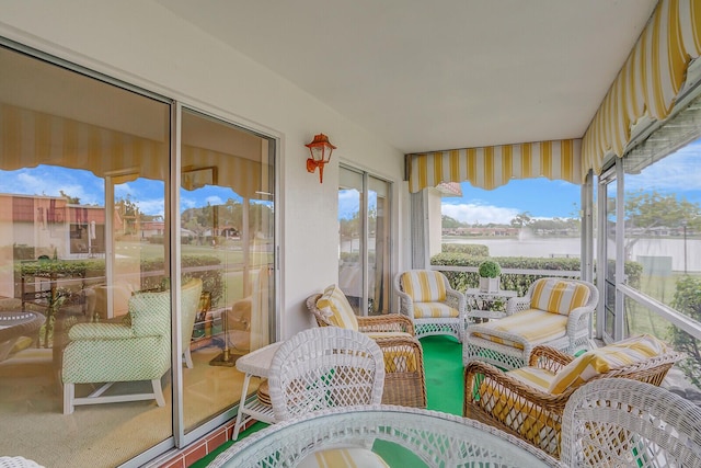 view of sunroom