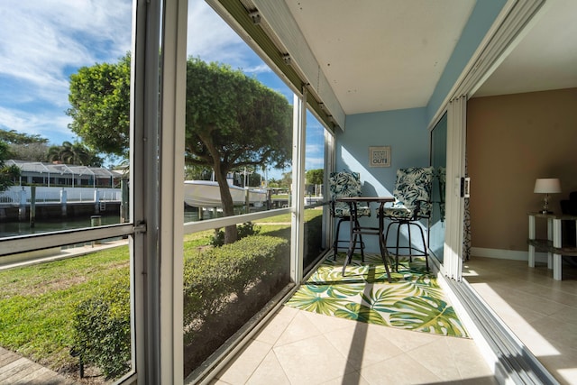 view of sunroom