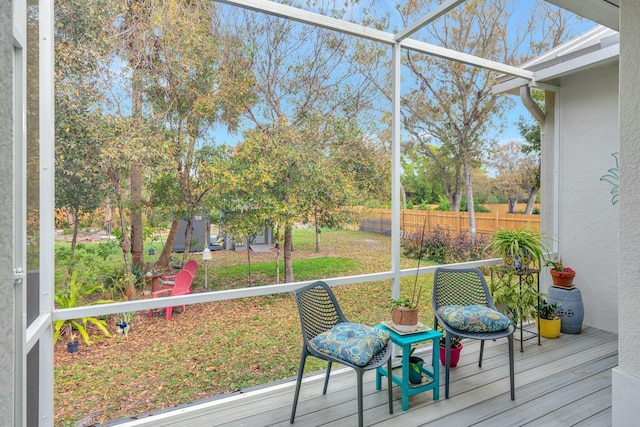 view of sunroom / solarium