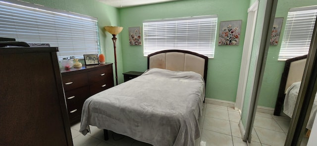 view of tiled bedroom