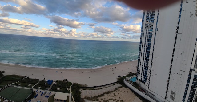 property view of water with a view of the beach