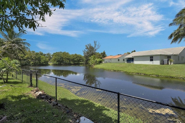 1784 Sawgrass Cir, Greenacres, FL 33413 - water view featuring a fenced backyard