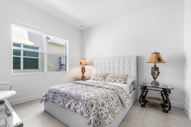 view of tiled bedroom