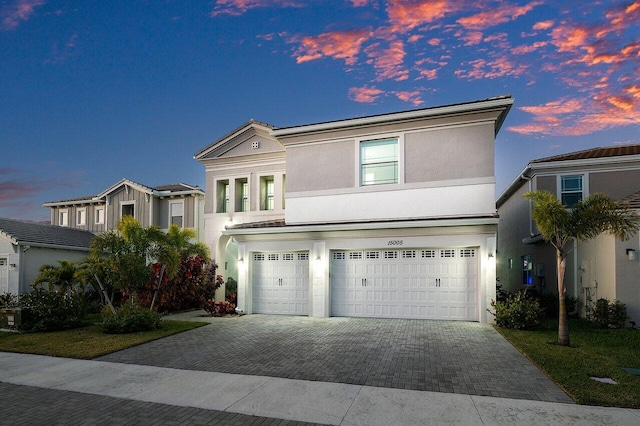 view of front of home featuring a garage