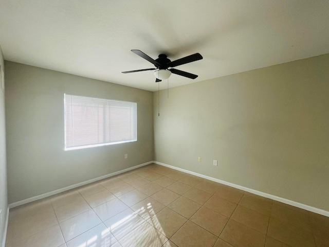 unfurnished room with ceiling fan