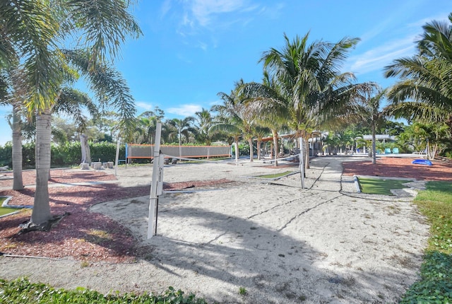 view of community featuring volleyball court