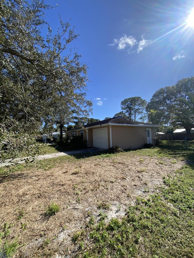 view of home's exterior featuring a garage