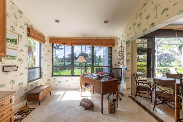 sunroom / solarium with a wealth of natural light