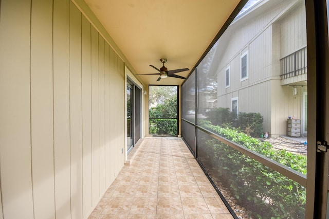 view of patio / terrace featuring ceiling fan