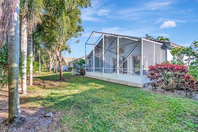 exterior space featuring a lanai