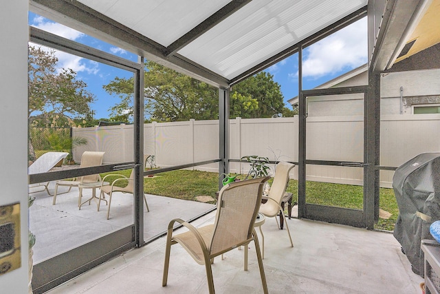 view of sunroom