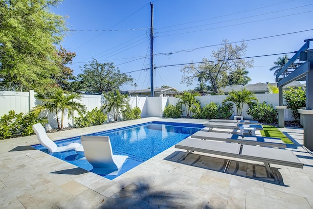 view of pool with a patio area