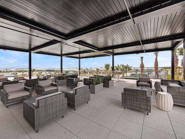 view of patio / terrace with an outdoor hangout area