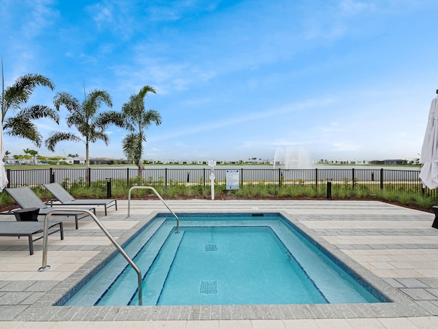 view of pool with a patio