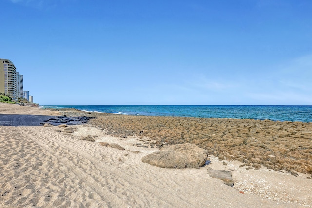 water view featuring a beach view