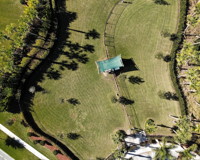 bird's eye view with a rural view