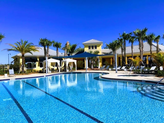 view of pool with a patio area