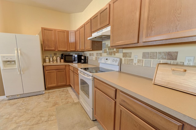 kitchen with white appliances