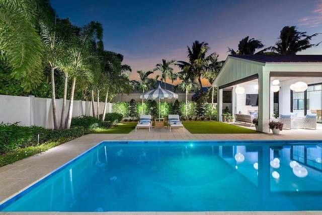 view of pool with a patio area