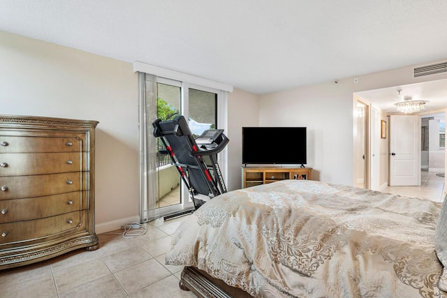 view of tiled bedroom