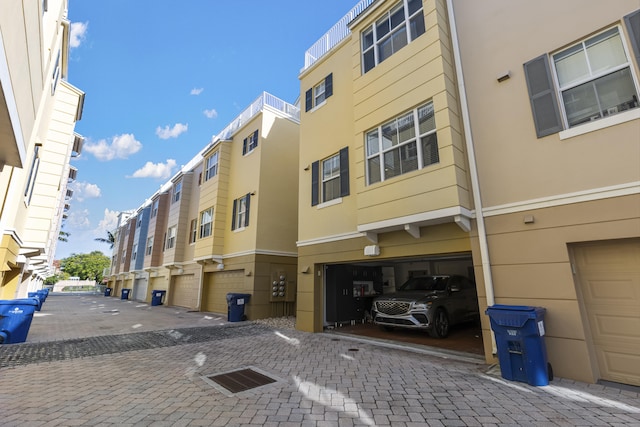 view of property with a garage