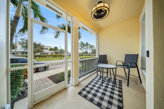 view of sunroom