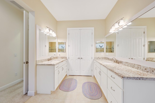 bathroom with vanity