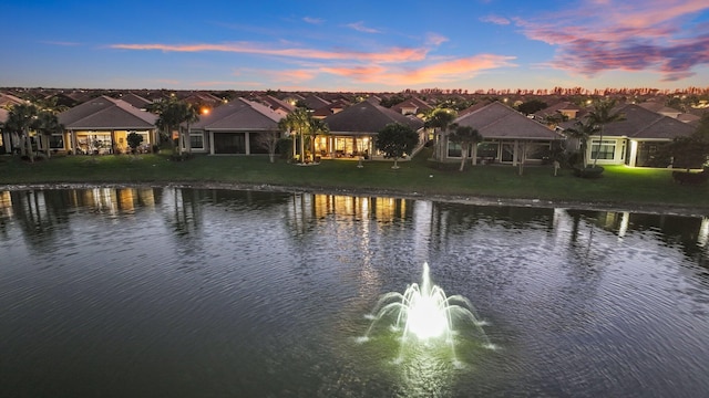 view of water feature