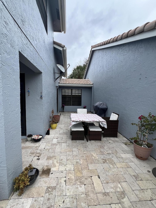 view of patio with grilling area