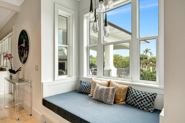 sunroom with breakfast area