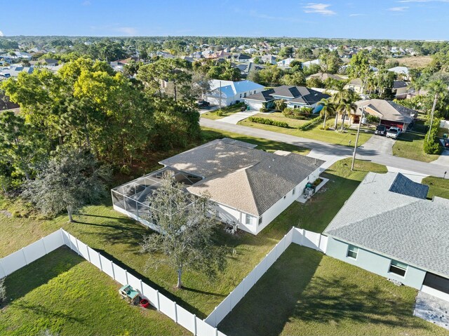 view of yard with a lanai