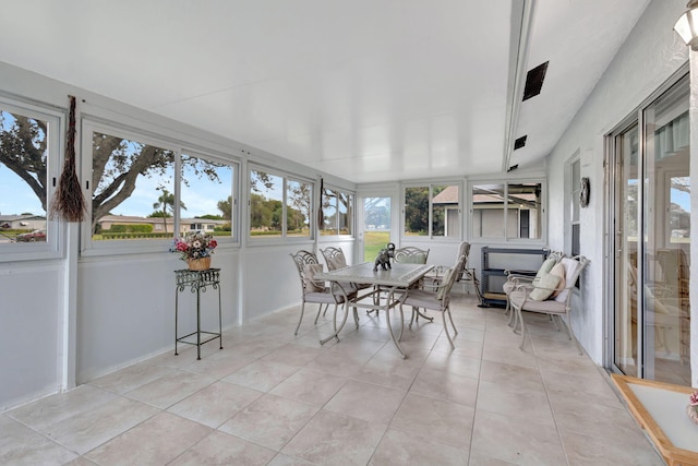 view of sunroom